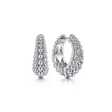 925 Sterling Silver 20mm Bujukan Classic Hoop Earrings