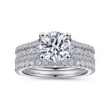 Carver - 14K White Gold Round Diamond Channel Set Engagement Ring
