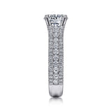 Carver - 14K White Gold Round Diamond Channel Set Engagement Ring