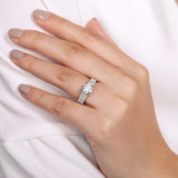 Carver - 14K White Gold Round Diamond Channel Set Engagement Ring