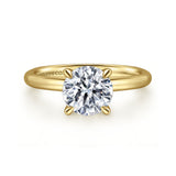 Lark - 14K Yellow Gold Round Solitaire Engagement Ring