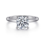 Elia - 14K White Gold Solitaire Round Diamond Engagement Ring