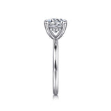 Elia - 14K White Gold Solitaire Round Diamond Engagement Ring