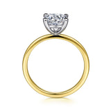 Evelina - 14K White-Yellow Gold Diamond Engagement Ring