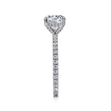 Danita - 14K White-Rose Gold Round Diamond Engagement Ring