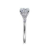 Cian - 14K White Gold Round Five Stone Diamond Engagement Ring