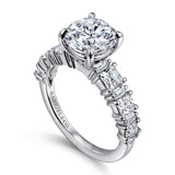 Britte- 18K White Gold Round Diamond Engagement Ring