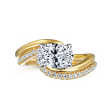 Delphi - 14K White-Yellow Gold Bypass Oval Diamond Engagement Ring In-Store