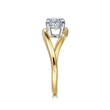 Delphi - 14K White-Yellow Gold Bypass Oval Diamond Engagement Ring In-Store