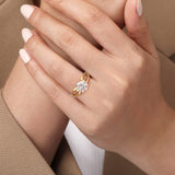 Elie - 14K Yellow Gold Round Split Shank Diamond Engagement Ring