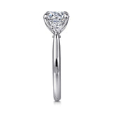 Reema - 14K White Gold Three Stone Round Diamond Engagement Ring