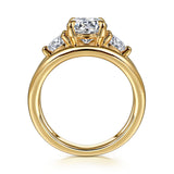 Danni - 14K Yellow Gold Round Three Stone Diamond Engagement Ring