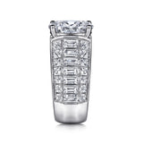 Kera - 14K White Gold Oval Diamond Engagement Ring