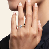Leya - 14K Yellow Gold Round Diamond Engagement Ring