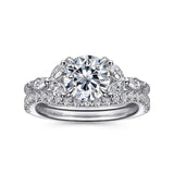 Adella - 14K White Gold Round Diamond Engagement Ring