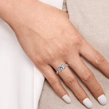 Adella - 14K White Gold Round Diamond Engagement Ring
