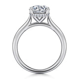 Azucena - 14K White Gold Round Solitaire Diamond Engagement Ring