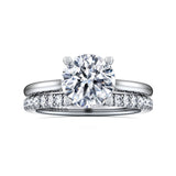 Azucena - 14K White Gold Round Solitaire Diamond Engagement Ring