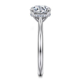 Azucena - 14K White Gold Round Solitaire Diamond Engagement Ring