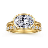 Irene - 14K Yellow Gold Oval Diamond Engagement Ring In-Store