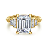 Andre - 14K Yellow Gold Emerald Cut Diamond Engagement Ring