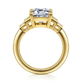 Andre - 14K Yellow Gold Emerald Cut Diamond Engagement Ring