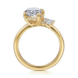 Fame - 14K Yellow Gold Compass Prong Pear Shape Diamond Engagement Ring In-Store