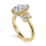 Fame - 14K Yellow Gold Compass Prong Pear Shape Diamond Engagement Ring In-Store