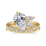 Fame - 14K Yellow Gold Compass Prong Pear Shape Diamond Engagement Ring In-Store