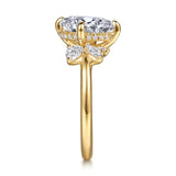 Fame - 14K Yellow Gold Compass Prong Pear Shape Diamond Engagement Ring In-Store