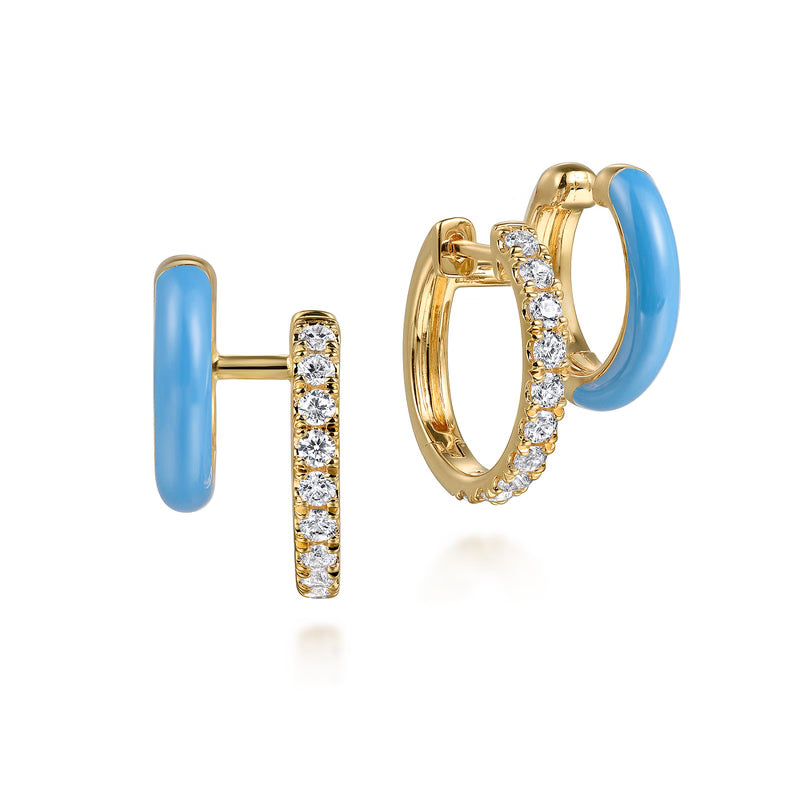 Gabriel & Co. 14K Yellow Gold Diamond Stuggeis Earrings | EG15139Y45JJ