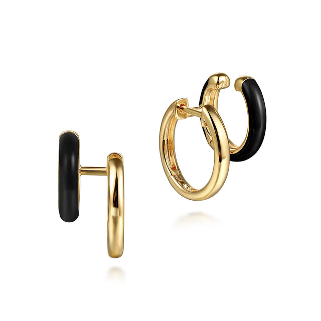 Gabriel & Co. 14K Yellow Gold Enamel Stuggies Earrings | EG15138Y4JJJ