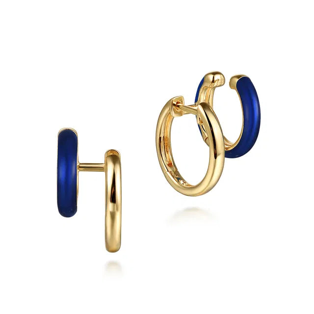 Gabriel & Co. 14K Yellow Gold Enamel Stuggies Earrings | EG15138Y4JJJ