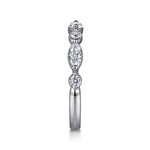 Gabriel & Co. Esperanza 14K White Gold Marquise and Round Diamond Anniversary Band 0.63 CTW - view 4