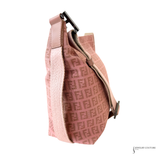Fendi Preloved Zucca Shoulder Bag Pink Beige Canvas Wo Great Condition