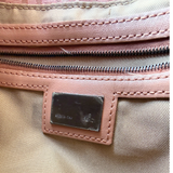 Fendi Preloved Zucca Shoulder Bag Pink Beige Canvas Wo Great Condition