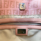 Fendi Preloved Zucca Shoulder Bag Pink Beige Canvas Wo Great Condition
