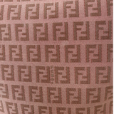 Fendi Preloved Zucca Shoulder Bag Pink Beige Canvas Wo Great Condition