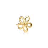 Gabriel & Co. diamond floral stud earring, side view