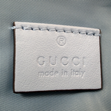 GUCCI Calfskin Matelasse GG Marmont Pouch Cosmetic Case Porcelain Light Blue Chevron Pre Owned