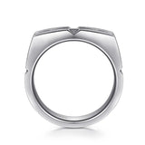 Geometric Wide Band 925 Sterling Silver | In-Store
