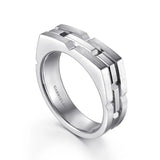 Geometric Wide Band 925 Sterling Silver | In-Store