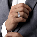Geometric Wide Band 925 Sterling Silver | In-Store