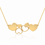 Decoage 14KT Yellow Gold Intertwined Hearts Necklace
