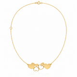 Decoage 14KT Yellow Gold Intertwined Hearts Necklace