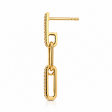 14KT Yellow Gold Paperclip Diamond Drop Earrings 0.90CT
