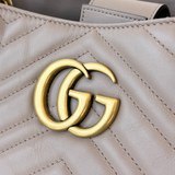 Gucci GG Marmont Medium Matelassé Shoulder Tote Bag – Porcelain Rose Calfskin Leather Pre Owned