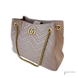Gucci GG Marmont Medium Matelassé Shoulder Tote Bag – Porcelain Rose Calfskin Leather Pre Owned
