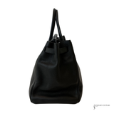 Hermès Birkin 40 Black Clemence leather with White Silver Hardware