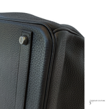 Hermès Birkin 40 Black Clemence leather with White Silver Hardware